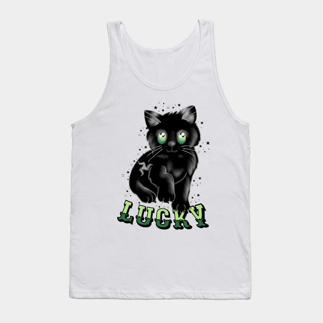 A lucky Manx cat Tank Top by Manxcraft